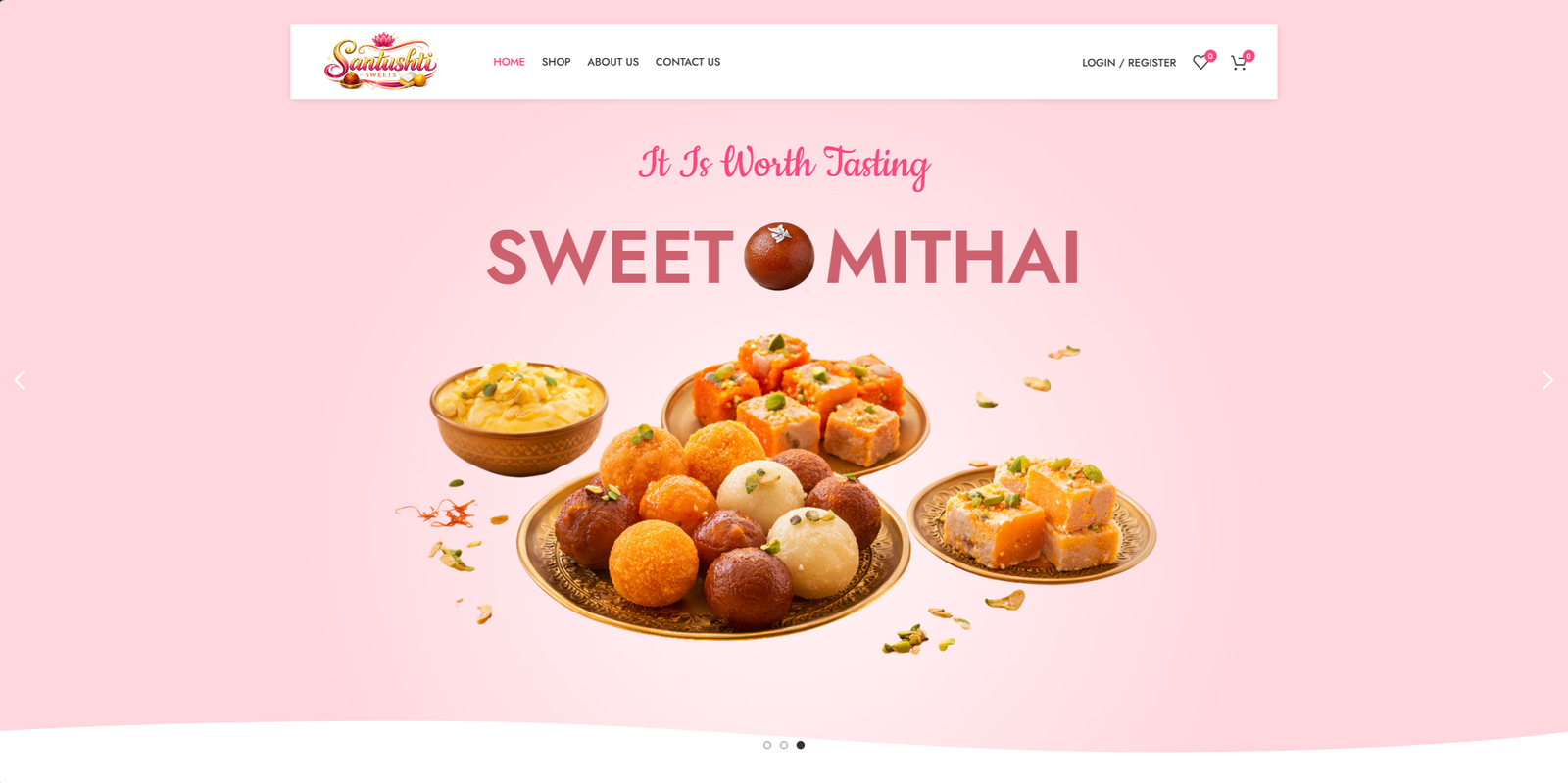 Santushti Sweet — Sweet Shop Website